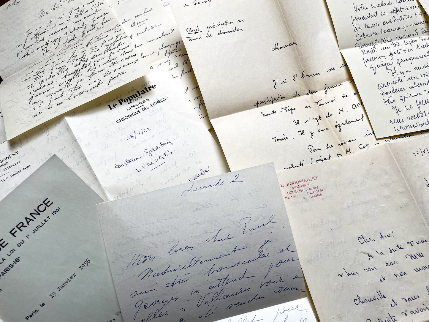 1960s - 20 letters sent to a French doctor during 1960s - The letters he received came from his family, other doctors or chess enthusiasts.