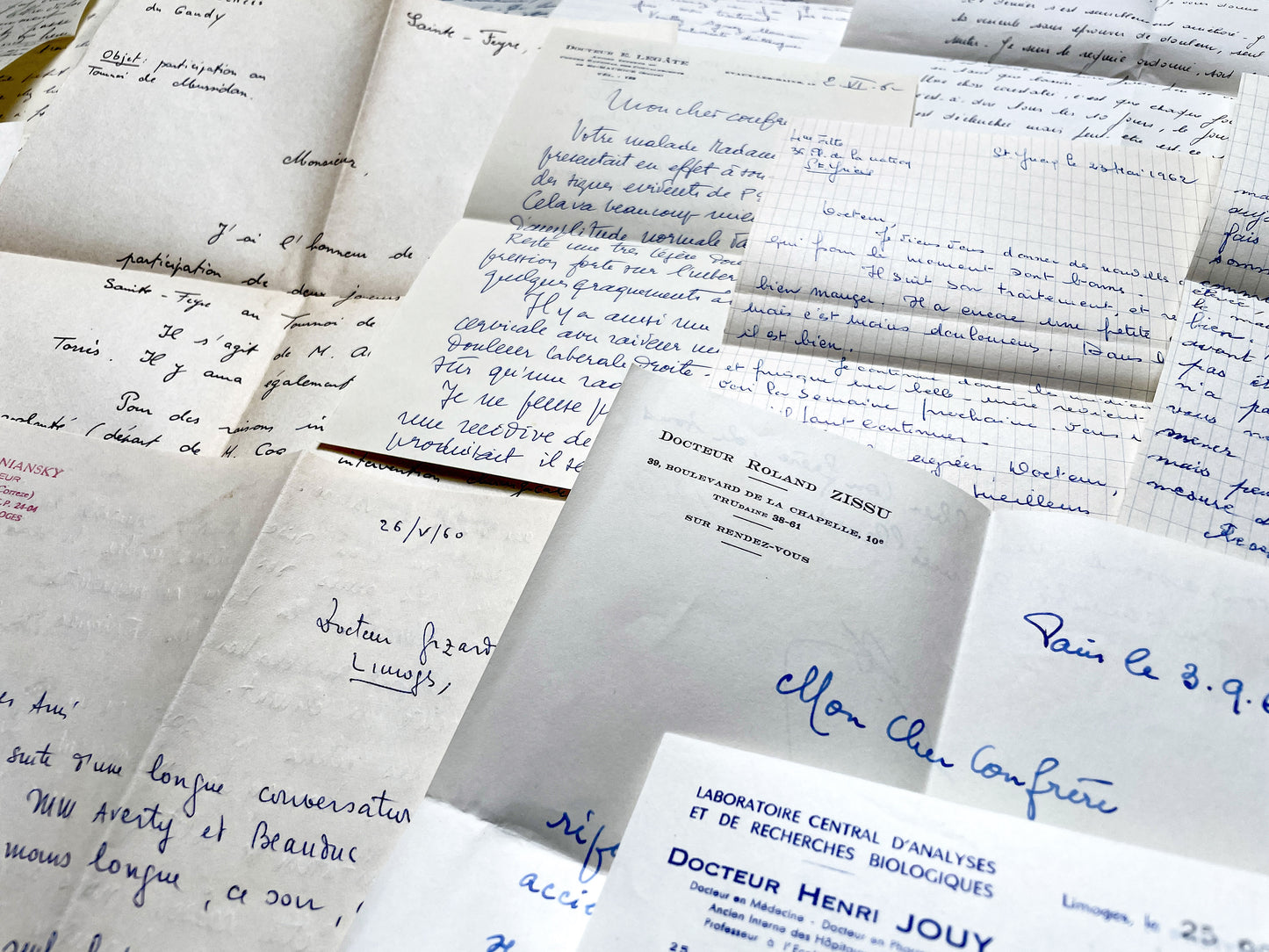 1960s - 20 letters sent to a French doctor during 1960s - The letters he received came from his family, other doctors or chess enthusiasts.