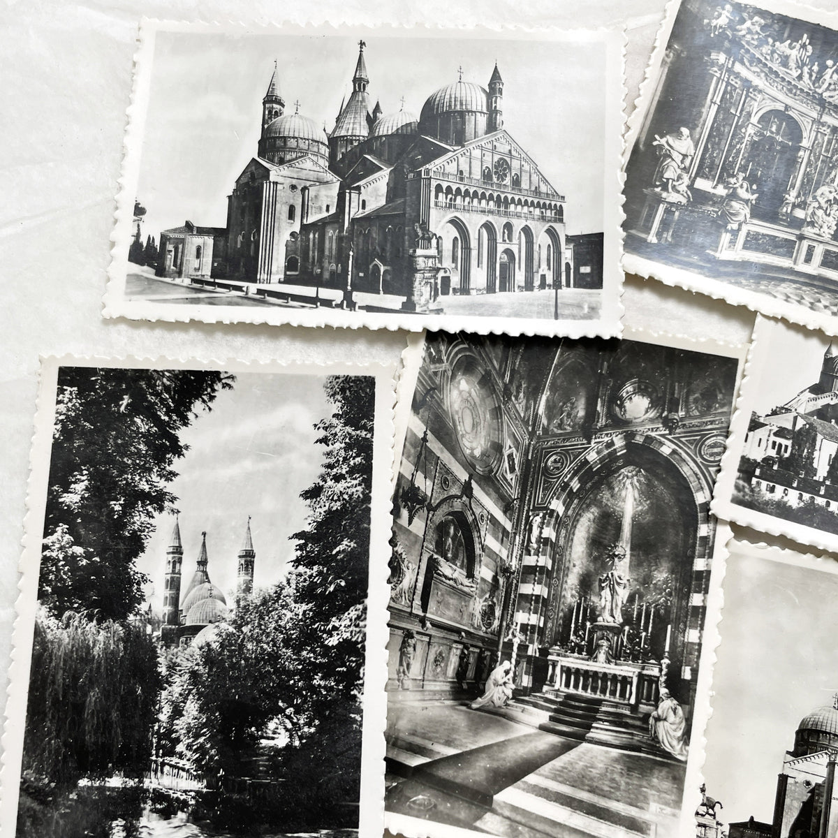 1950s - Vintage Padova City Black and White Photo Collection - Italian Souvenir Photography Set - Historical Landmarks - Belfoto Milano