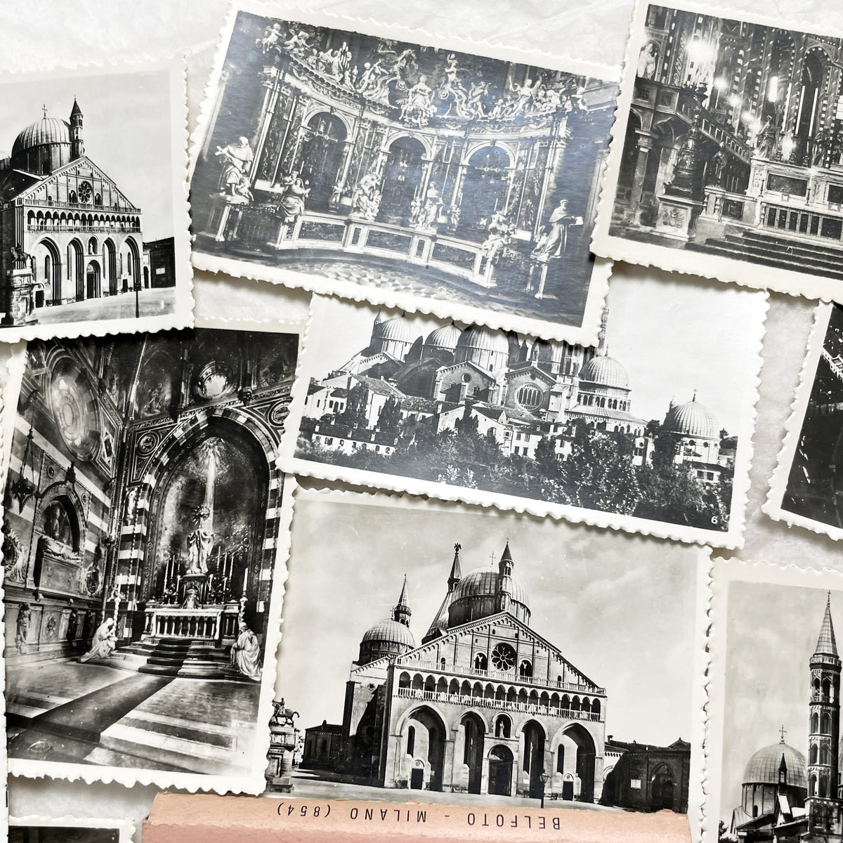 1950s - Vintage Padova City Black and White Photo Collection - Italian Souvenir Photography Set - Historical Landmarks - Belfoto Milano