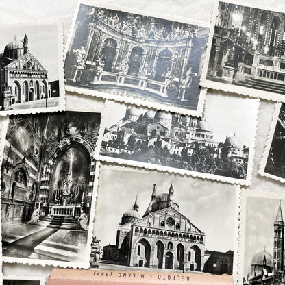 1950s - Vintage Padova City Black and White Photo Collection - Italian Souvenir Photography Set - Historical Landmarks - Belfoto Milano