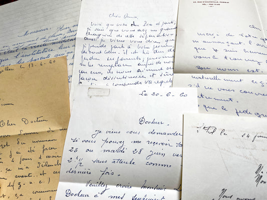 1960s - 20 letters sent to a French doctor during 1960s - The letters he received came from his family, other doctors or chess enthusiasts