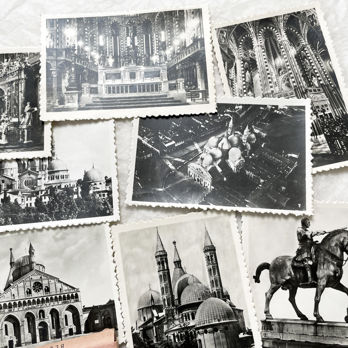 1950s - Vintage Padova City Black and White Photo Collection - Italian Souvenir Photography Set - Historical Landmarks - Belfoto Milano