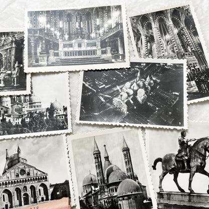 1950s - Vintage Padova City Black and White Photo Collection - Italian Souvenir Photography Set - Historical Landmarks - Belfoto Milano