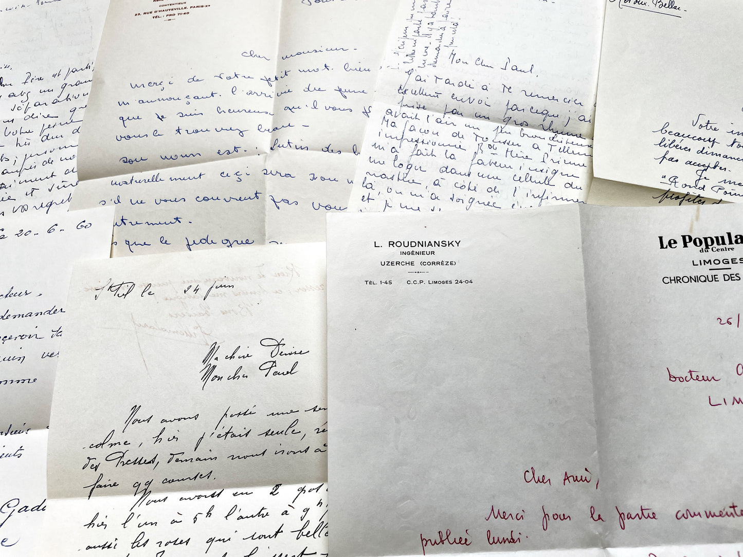 1960s - 20 letters sent to a French doctor during 1960s - The letters he received came from his family, other doctors or chess enthusiasts
