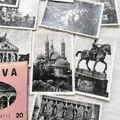 1950s - Vintage Padova City Black and White Photo Collection - Italian Souvenir Photography Set - Historical Landmarks - Belfoto Milano