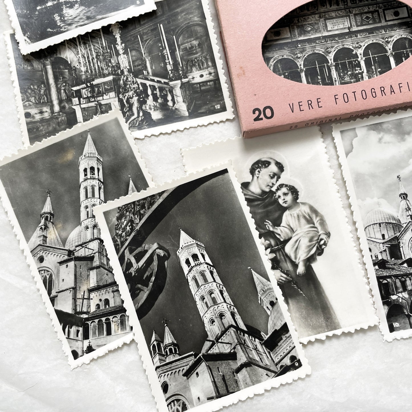1950s - Vintage Padova City Black and White Photo Collection - Italian Souvenir Photography Set - Historical Landmarks - Belfoto Milano