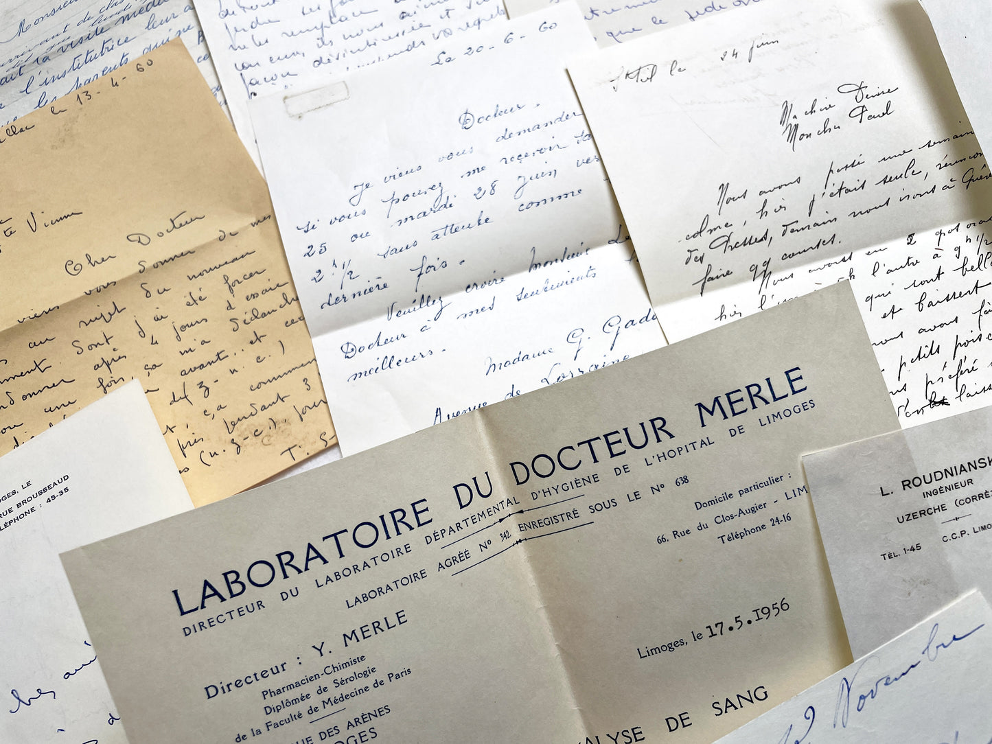 1960s - 20 letters sent to a French doctor during 1960s - The letters he received came from his family, other doctors or chess enthusiasts