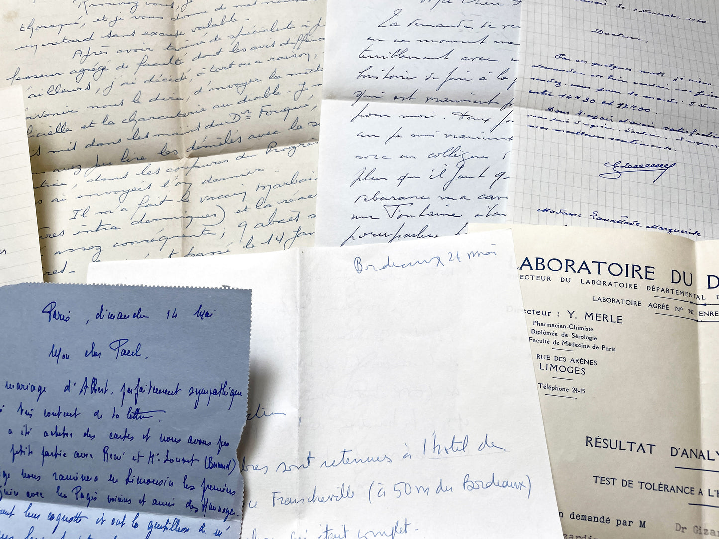 1960s - 20 letters sent to a French doctor during 1960s - The letters he received came from his family, other doctors or chess enthusiasts