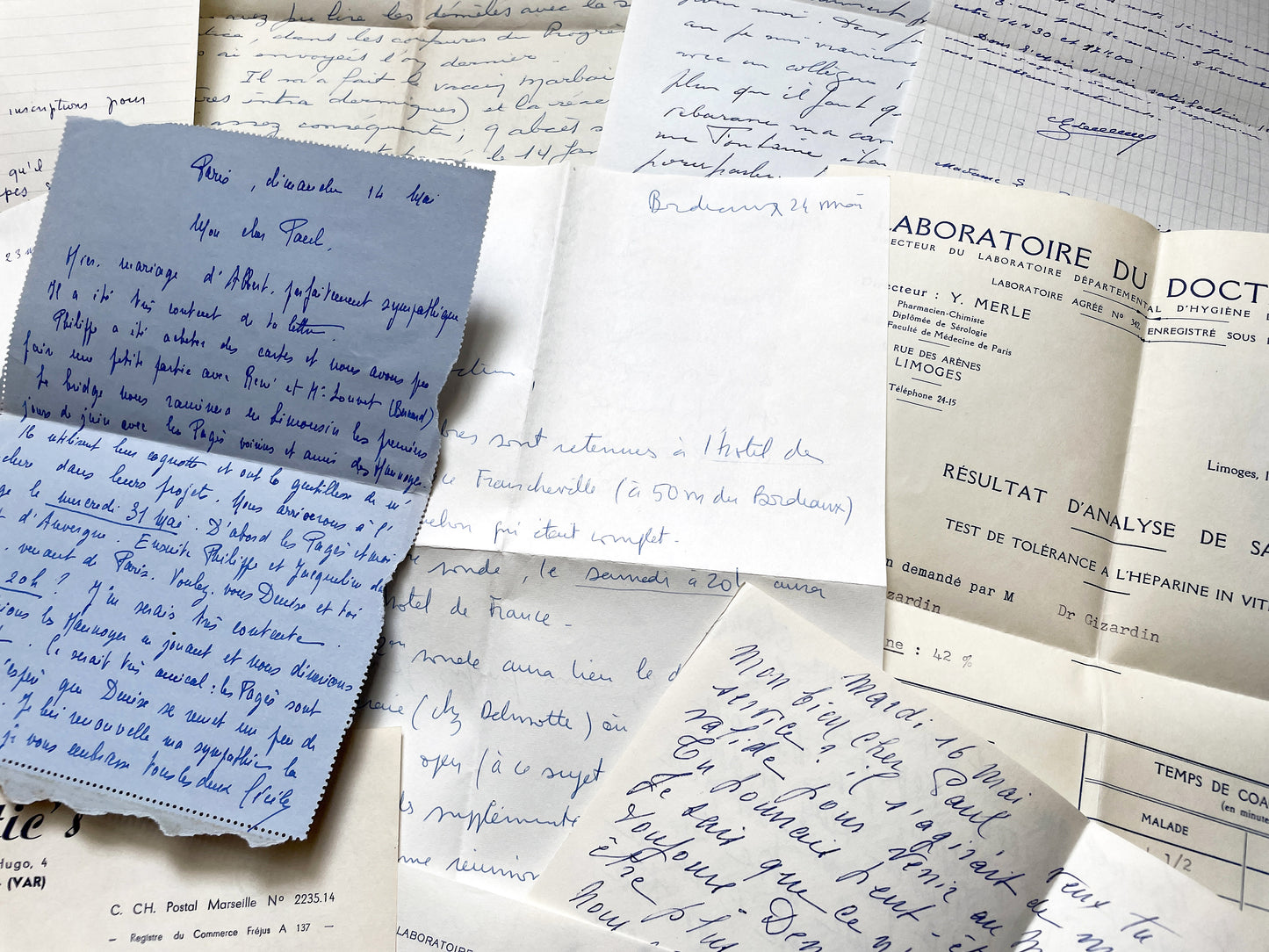 1960s - 20 letters sent to a French doctor during 1960s - The letters he received came from his family, other doctors or chess enthusiasts