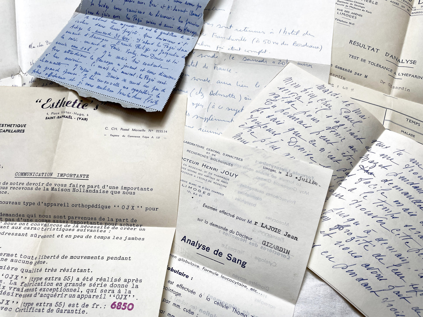 1960s - 20 letters sent to a French doctor during 1960s - The letters he received came from his family, other doctors or chess enthusiasts