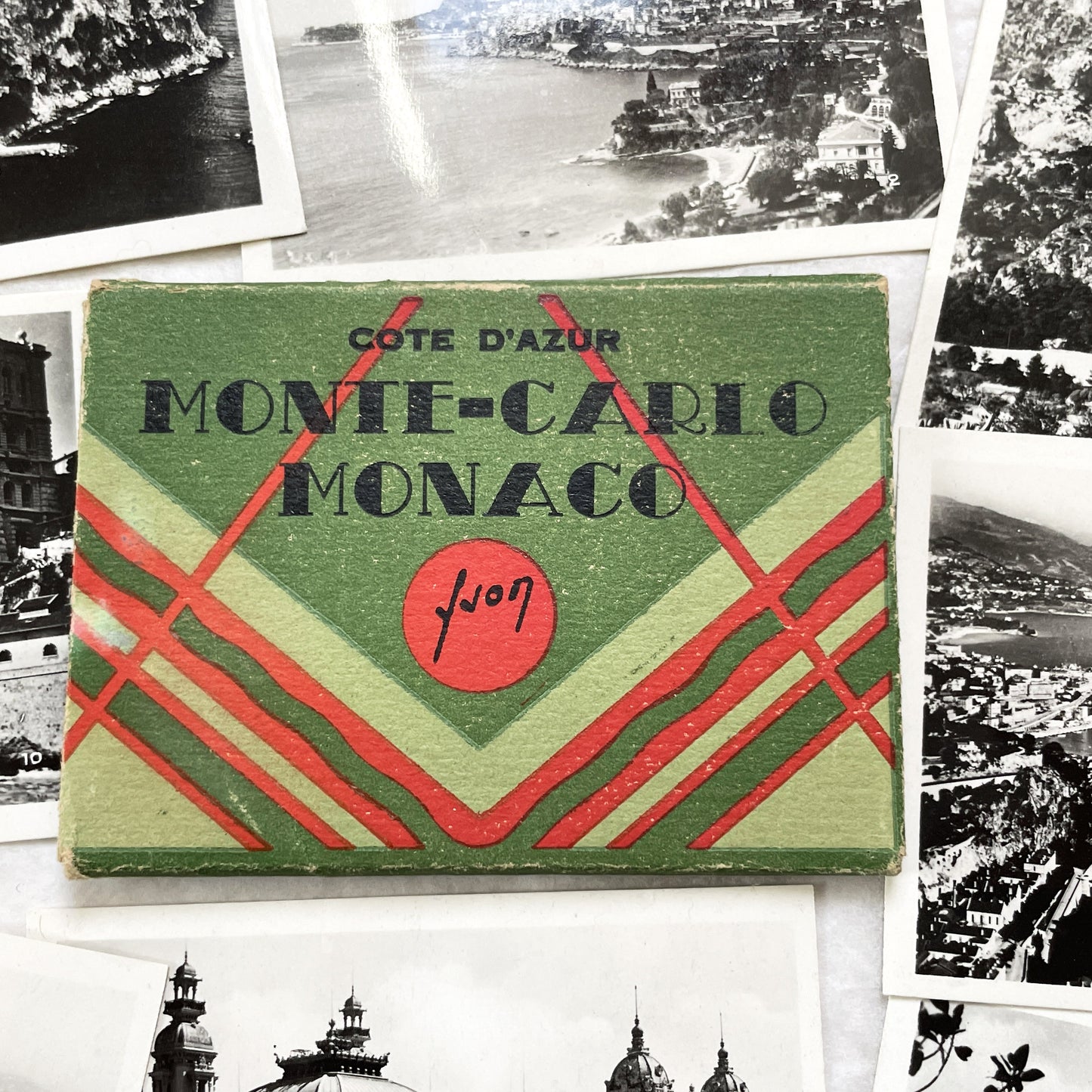 1930s - Vintage Monte-Carlo Monaco Souvenir Photo Postcard Set - Cote D'Azur Travel Memento - Historic Black & White Views