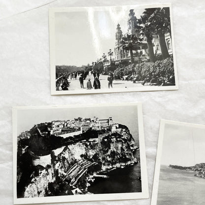 1930s - Vintage Monte-Carlo Monaco Souvenir Photo Postcard Set - Cote D'Azur Travel Memento - Historic Black & White Views