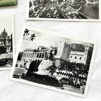 1930s - Vintage Monte-Carlo Monaco Souvenir Photo Postcard Set - Cote D'Azur Travel Memento - Historic Black & White Views