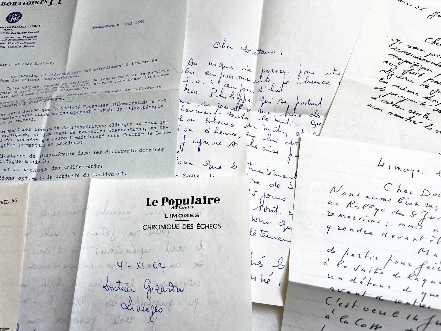 1960s - 20 letters sent to a French doctor during 1960s - The letters he received came from his family, other doctors or chess enthusiasts