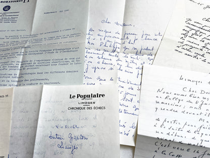 1960s - 20 letters sent to a French doctor during 1960s - The letters he received came from his family, other doctors or chess enthusiasts