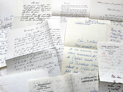 1960s - 20 letters sent to a French doctor during 1960s - The letters he received came from his family, other doctors or chess enthusiasts