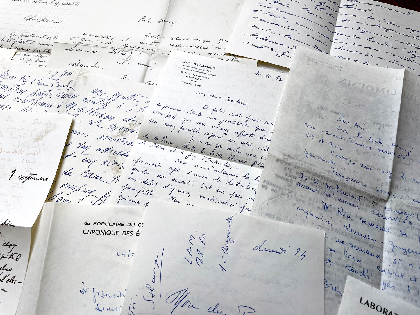 1960s - 20 letters sent to a French doctor during 1960s - The letters he received came from his family, other doctors or chess enthusiasts
