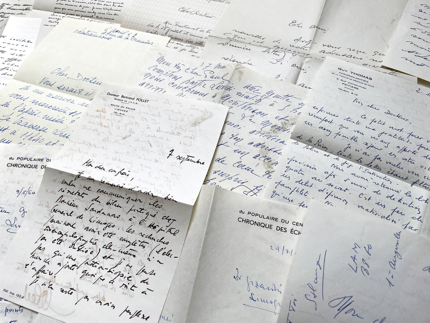 1960s - 20 letters sent to a French doctor during 1960s - The letters he received came from his family, other doctors or chess enthusiasts