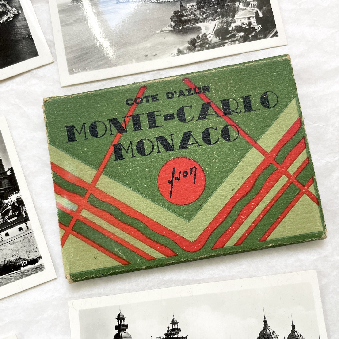 1930s - Vintage Monte-Carlo Monaco Souvenir Photo Postcard Set - Cote D'Azur Travel Memento - Historic Black & White Views