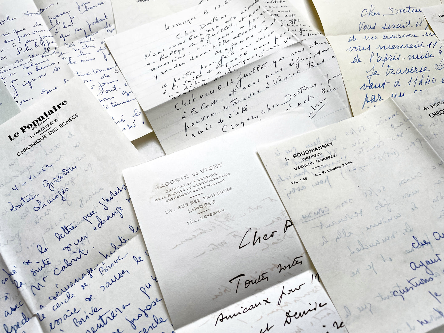 1960s - 20 letters sent to a French doctor during 1960s - The letters he received came from his family, other doctors or chess enthusiasts