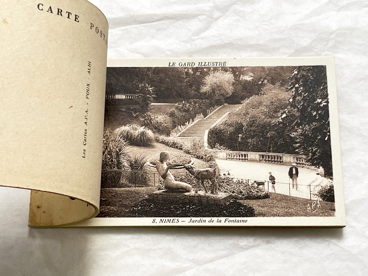 1920s - Vintage Nîmes Postcard Booklet - French Souvenir Album of Gard Landmarks - 12 Detachable Historical Photo Cards