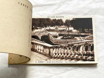 1920s - Vintage Nîmes Postcard Booklet - French Souvenir Album of Gard Landmarks - 12 Detachable Historical Photo Cards