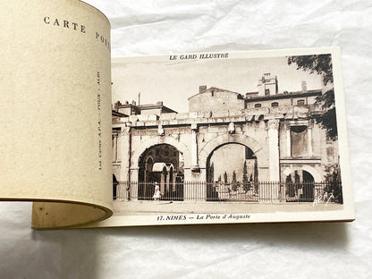 1920s - Vintage Nîmes Postcard Booklet - French Souvenir Album of Gard Landmarks - 12 Detachable Historical Photo Cards