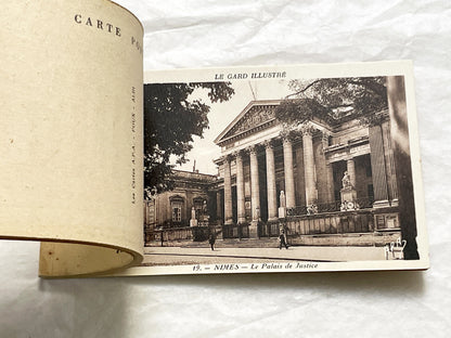 1920s - Vintage Nîmes Postcard Booklet - French Souvenir Album of Gard Landmarks - 12 Detachable Historical Photo Cards