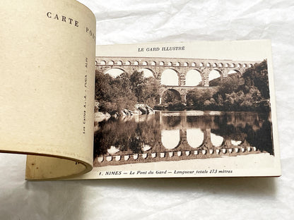 1920s - Vintage Nîmes Postcard Booklet - French Souvenir Album of Gard Landmarks - 12 Detachable Historical Photo Cards
