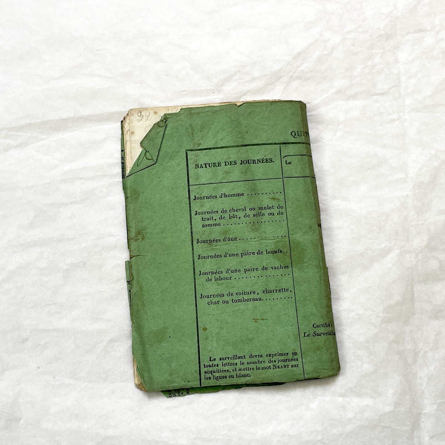 1850s - French Handwritten Ledger - Artisan’s Account Book - Rural Work & Daily Expenses - Antique Manuscript Journal
