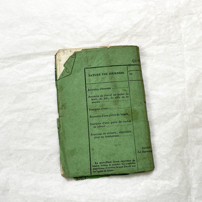 1850s - French Handwritten Ledger - Artisan’s Account Book - Rural Work & Daily Expenses - Antique Manuscript Journal