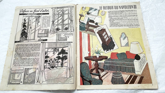 1950s - Vintage French Women's Craft Magazine Mon Ouvrage - Knitting Patterns - Embroidery Guides - Home Decor Ideas - Fashion & Lifestyle