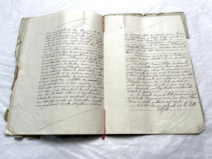1900s French Notarial Act - Historical handwritten legal document with 'République Française' seal.