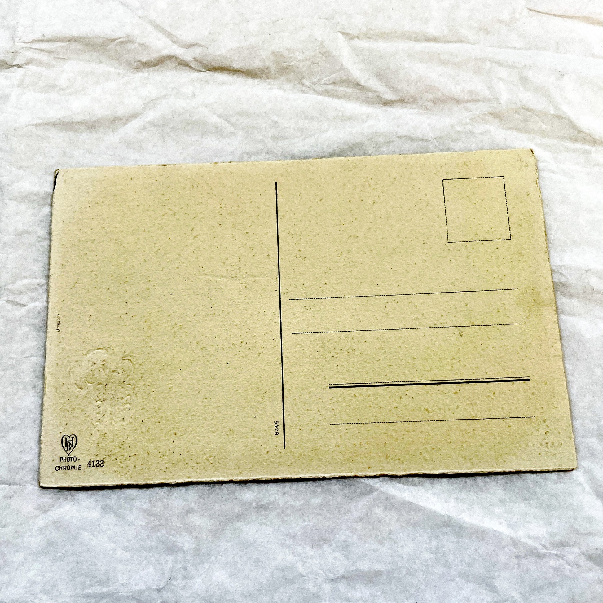 1930s - Antique French Bonne Fête Postcard - Vibrant Floral Celebration Greeting Card - Collectible Vintage Flower Art Nouveau Era