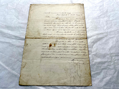 Early 19th Century French notarial act from 1839, featuring handwritten text and an Imperial tax stamp seal.