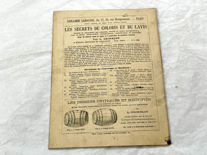 Late 19th - Antique French Geometric Drawing Manual for Students - Horsin-Deon Larousse Educational Booklet - Art & Architecture Skills.