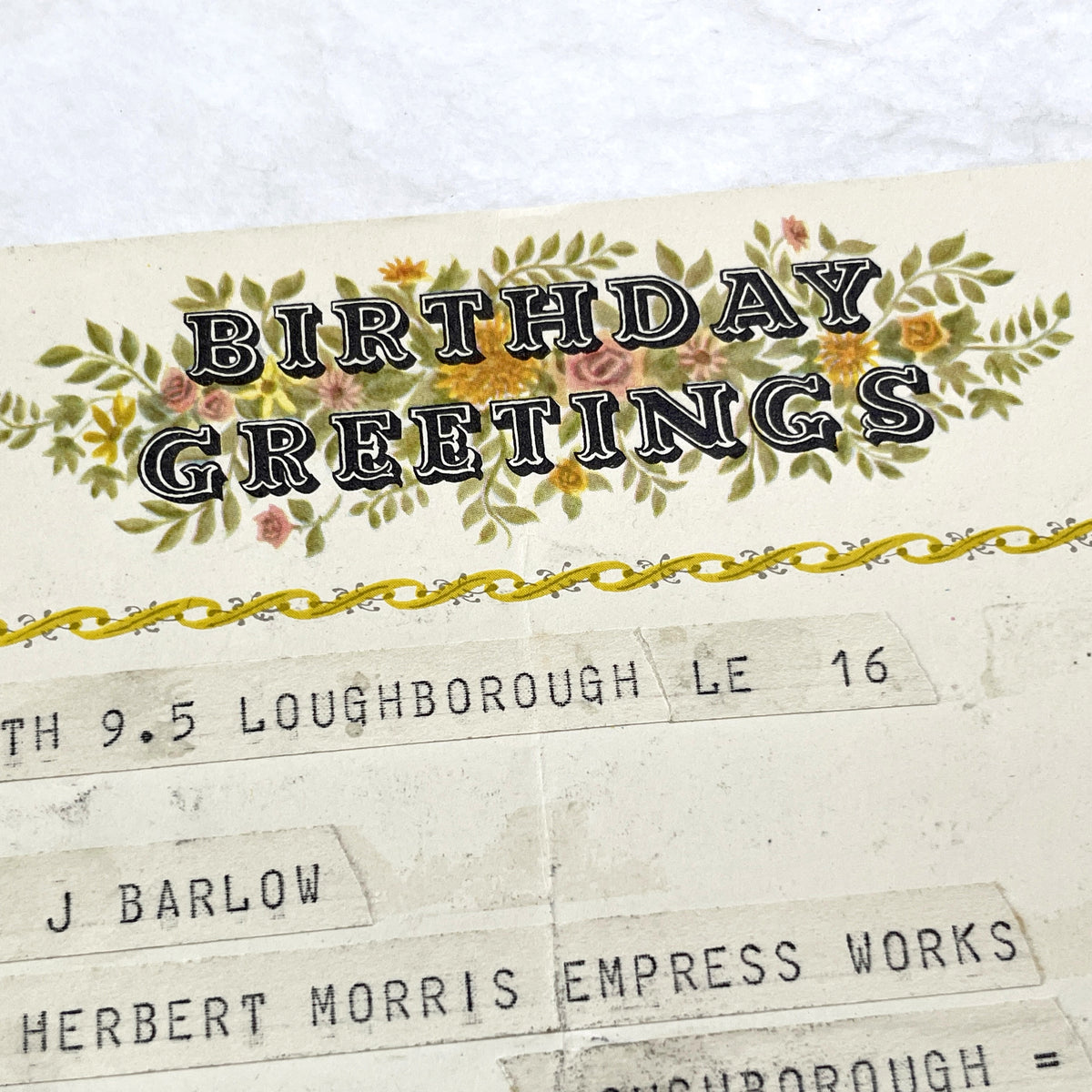 1950s - Vintage GPO Birthday Greetings Telegram with Zodiac Signs - Mid-Century British Post Office Astrological Message - UK Document