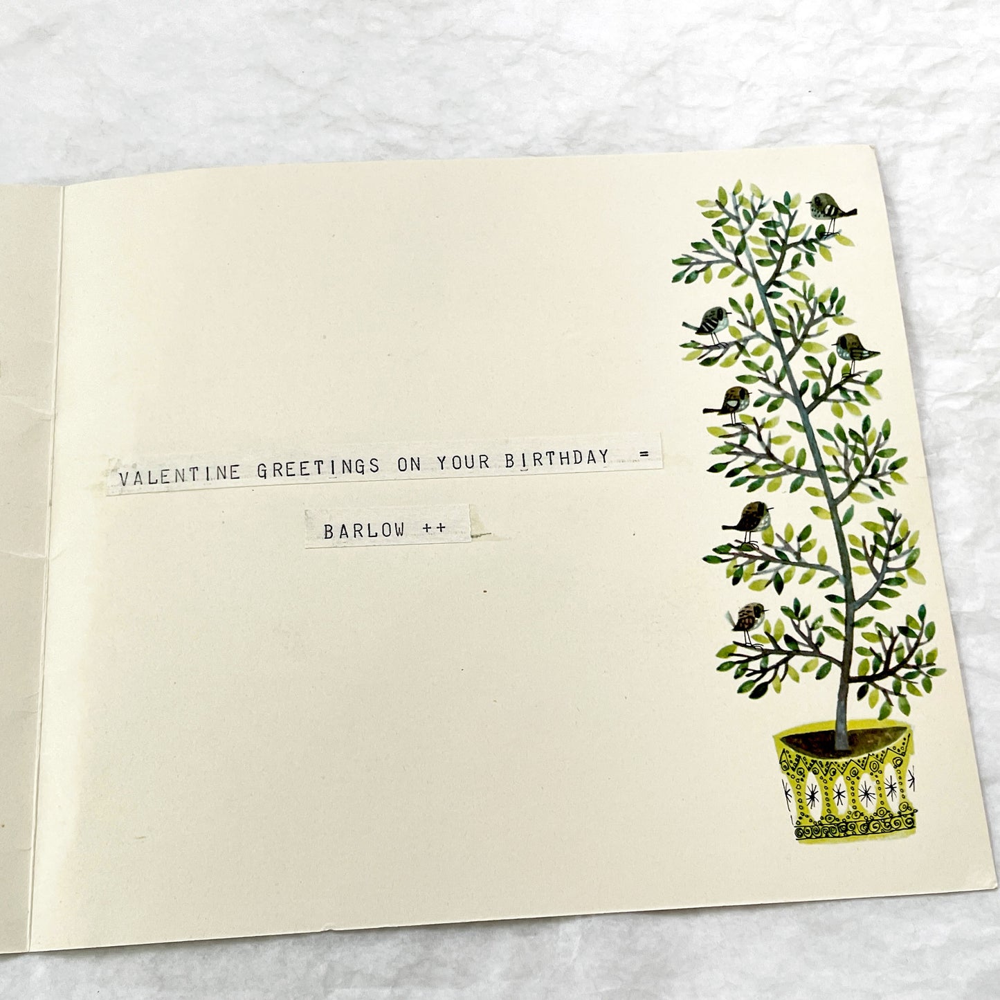 1960s - Vintage St Valentine's Day Telegram - Unique Illustrated Greeting Card - Mid-Century Romantic Gift