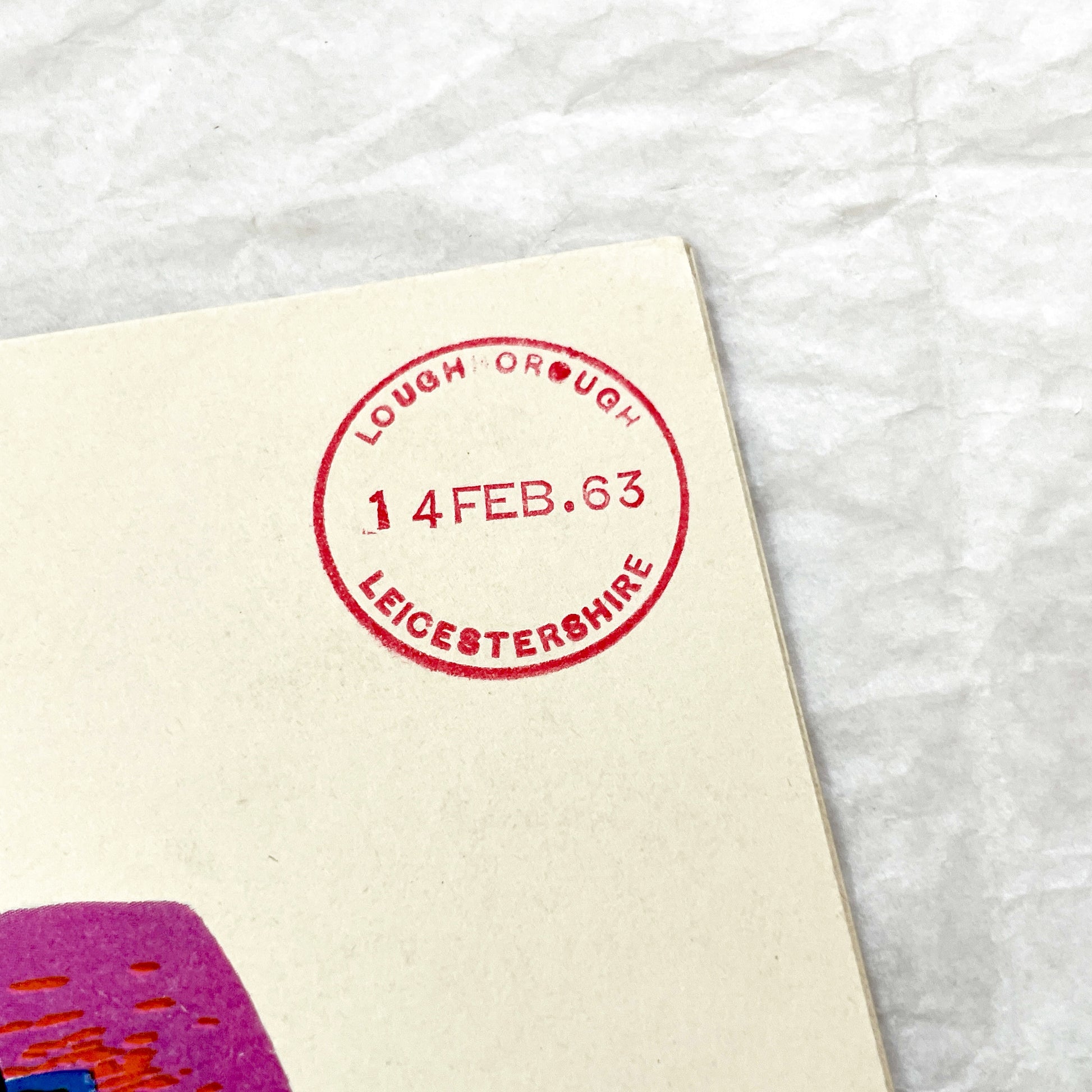 1960s - Vintage St Valentine's Day Telegram - Unique Illustrated Greeting Card - Mid-Century Romantic Gift