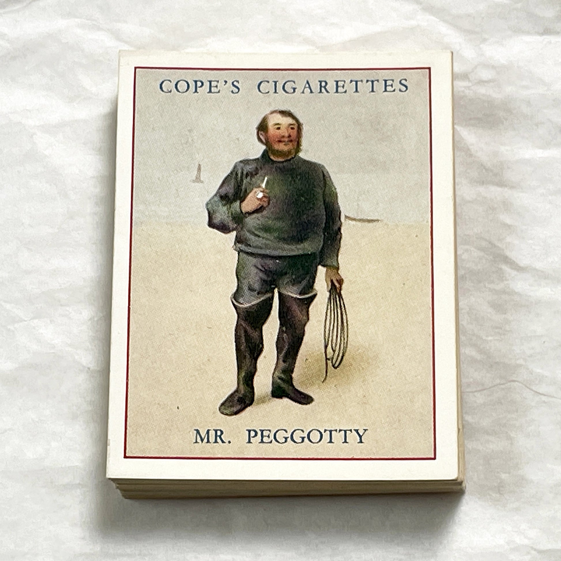 1930s - Cope's Cigarettes Mr. Peggotty Dickens Character Series Tobacco Card - Vintage Literary Collectible Advertising Item
