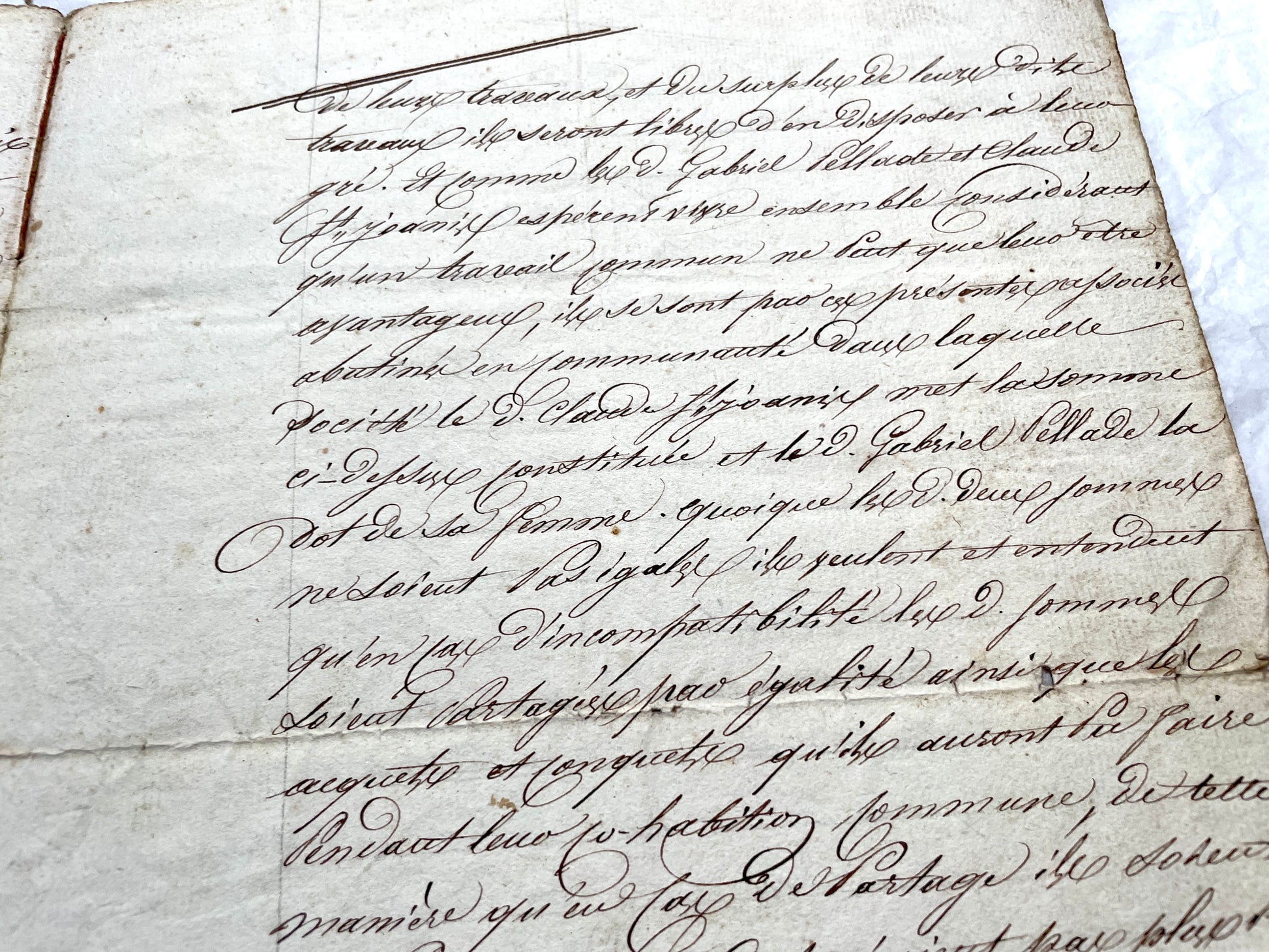 Early 19th Century French notarial act, handwritten with two royal stamps and elegant cursive script.