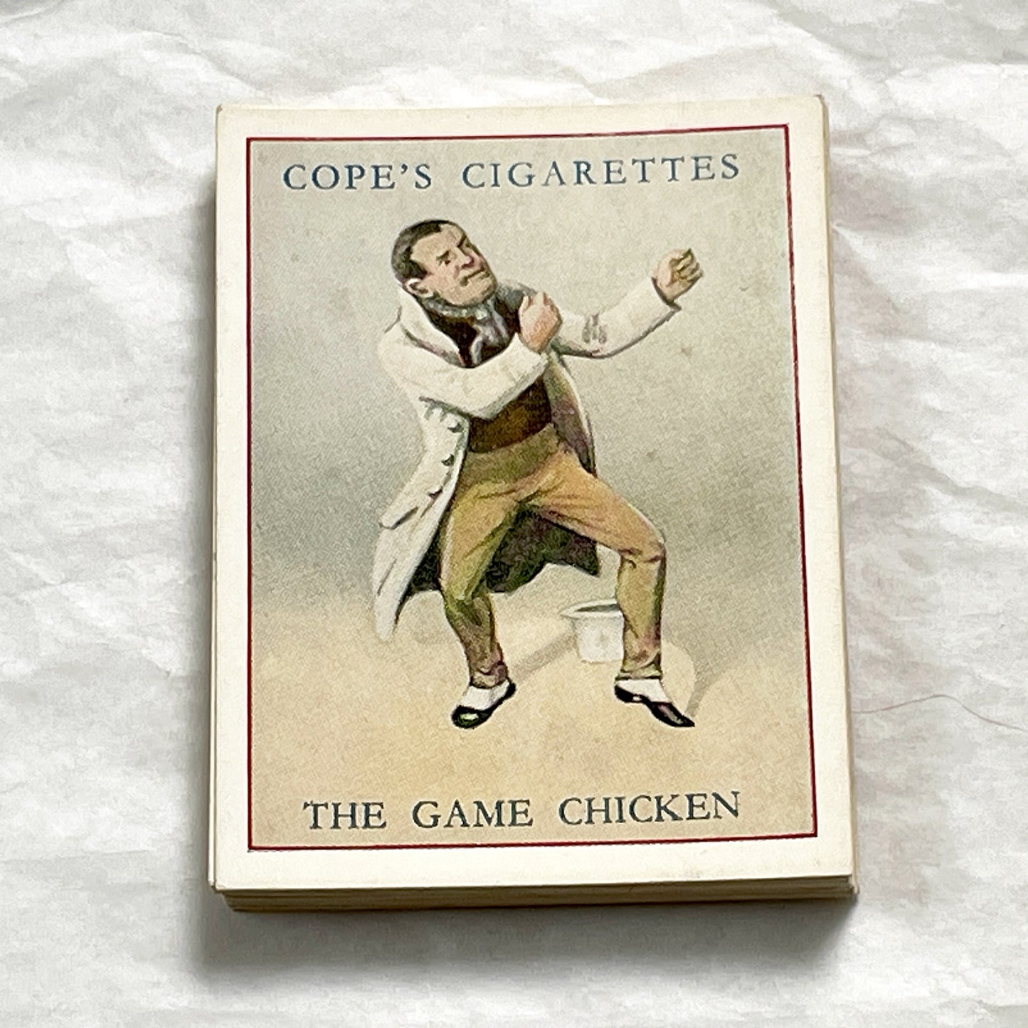 1930s - Vintage Cope's Cigarettes Card - The Game Chicken - Dickens Character Series Collectible - Edwardian Era Tobacco Advertising