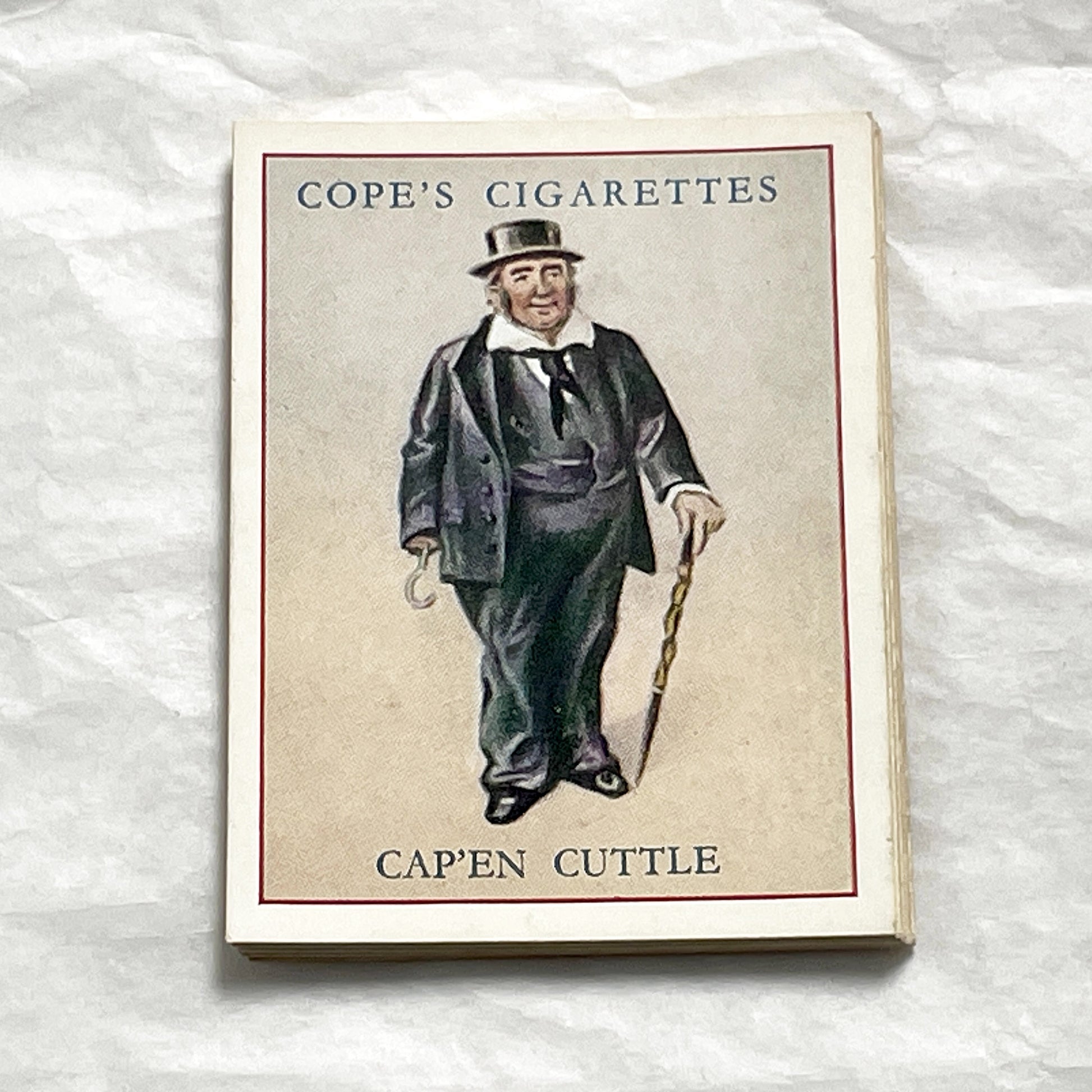 1930s - Vintage Cope's Cigarettes Card - Dickens Character Cap'en Cuttle - Collectible Tobacco Memorabilia - Illustrated Fictional Character