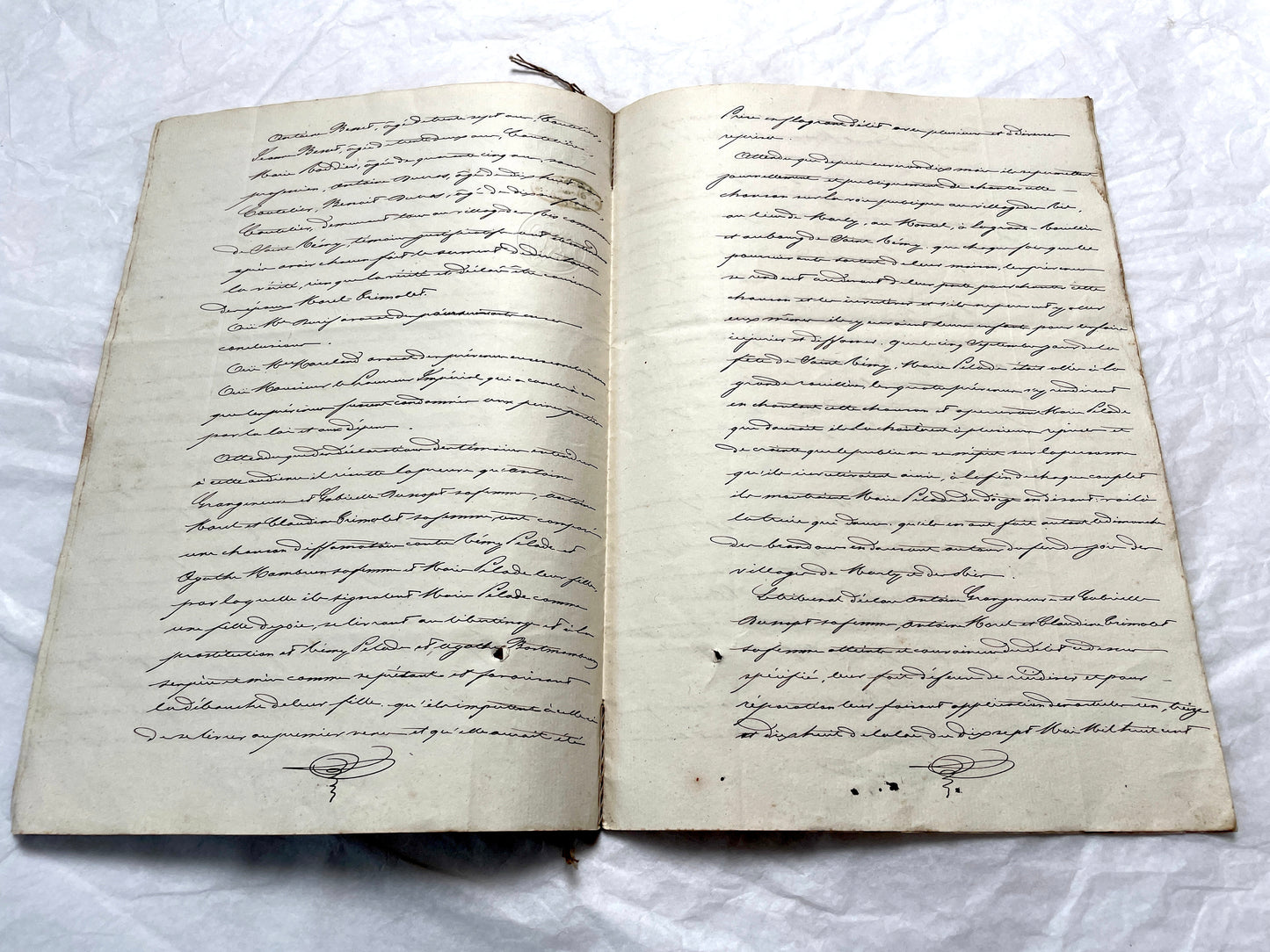 1800s French notarial act with handwritten text and imperial seals featuring a figure of justice and an eagle.
