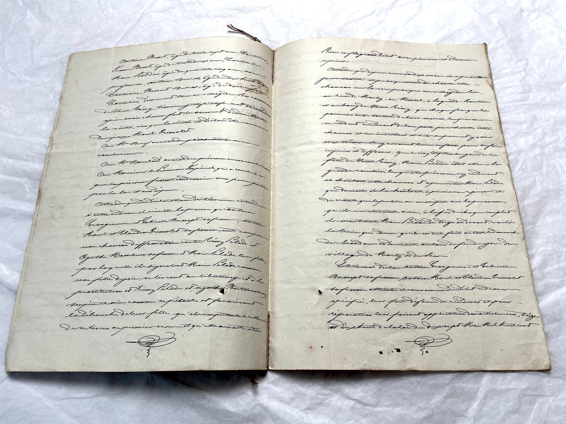 1800s French notarial act with handwritten text and imperial seals featuring a figure of justice and an eagle.