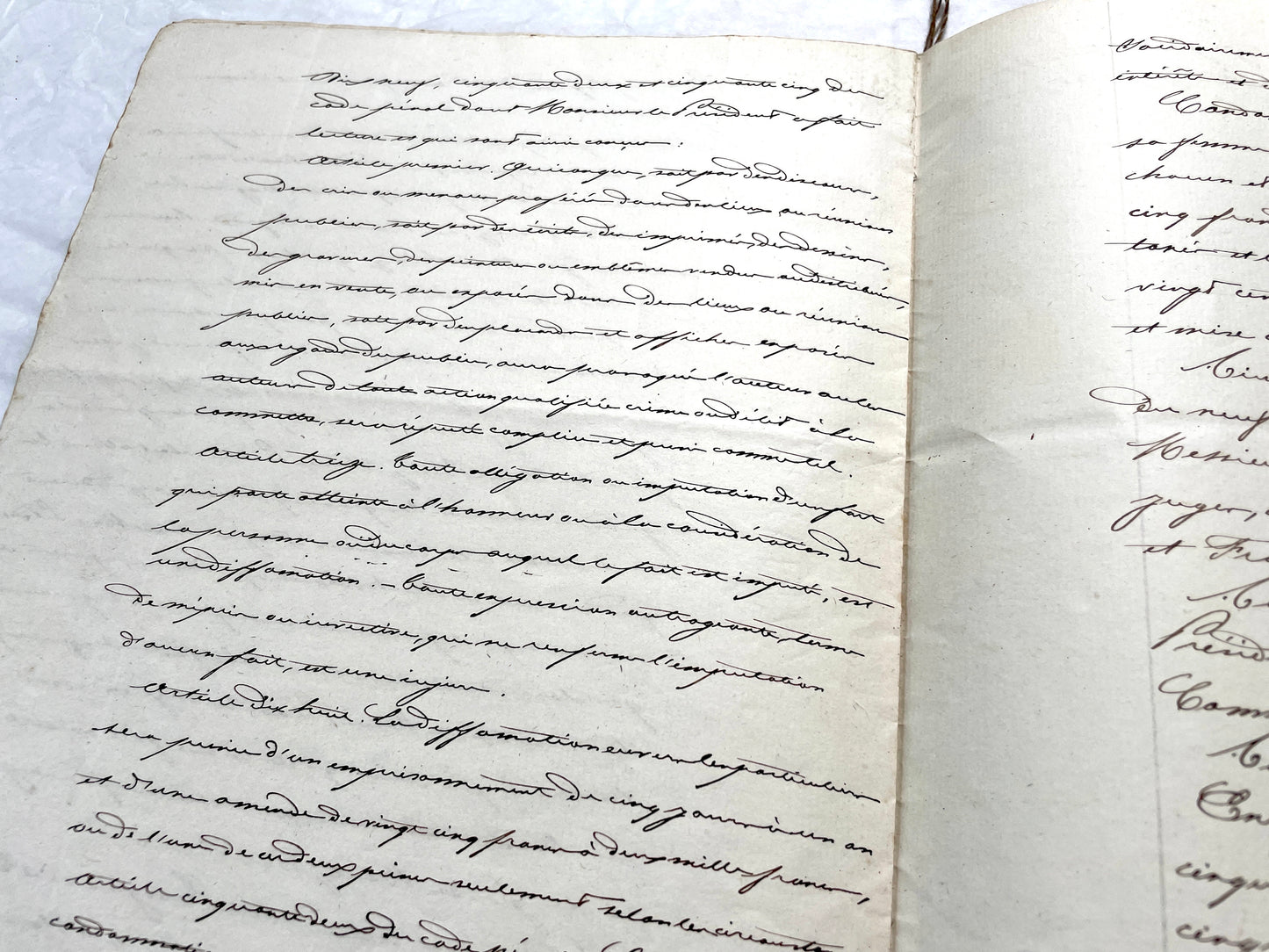 1800s French notarial act with handwritten text and imperial seals featuring a figure of justice and an eagle.