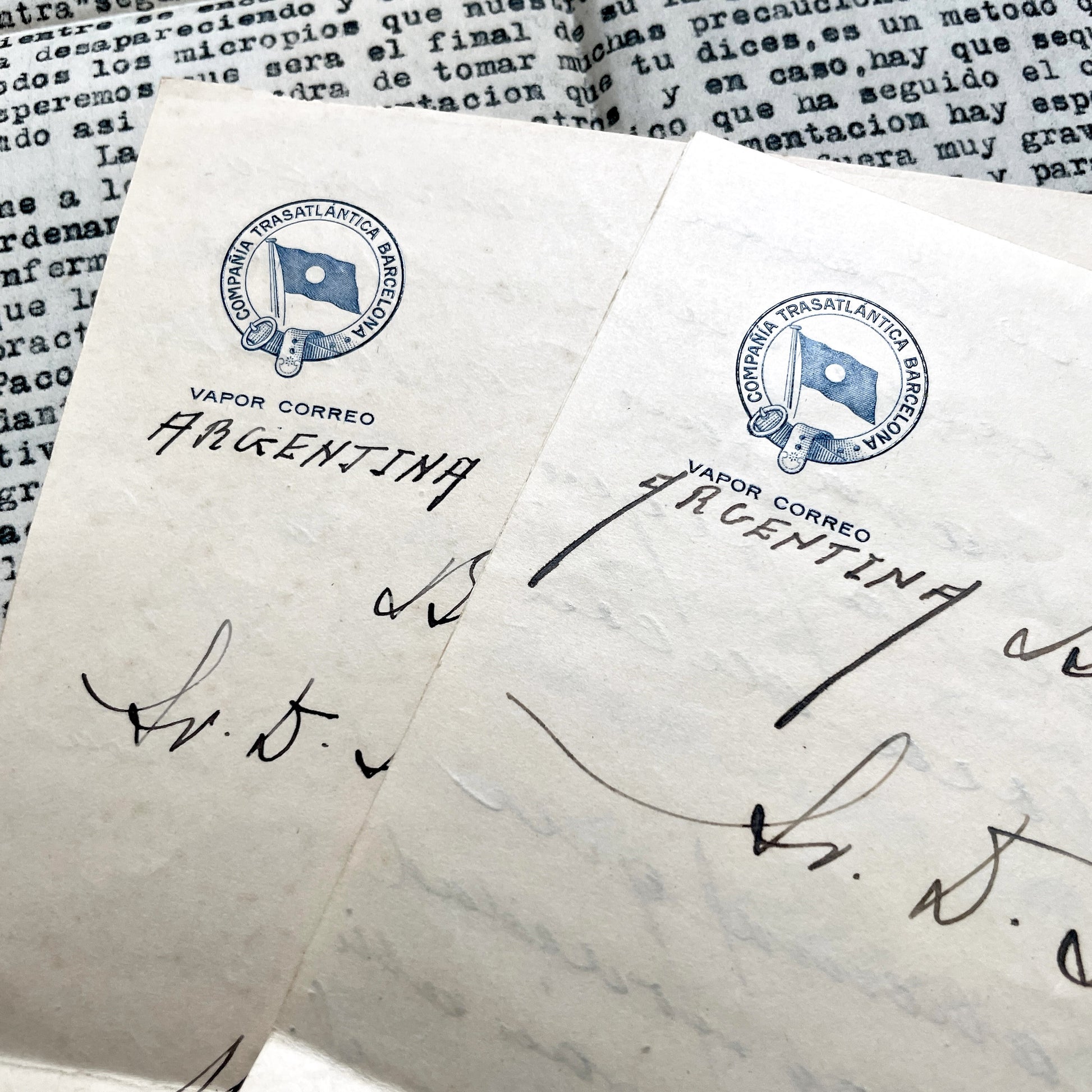 1930s - Vintage European Ephemera - Spanish and French Handwritten Letters, Bank Documents, Historical Cinema Newspaper Clippings