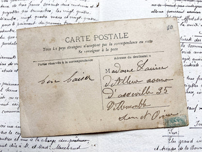 1910s - Vintage French Postcard - Daffodils Bouquet Vase - Floral Still Life - Photography - Collectible Flower Art