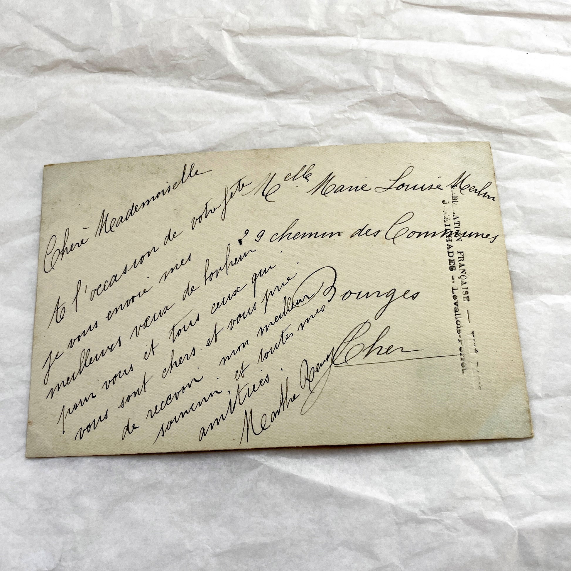 1910s - Beautiful Young Woman Portrait Postcard - Vintage French Hand-Tinted - Floral Bouquet - Belle Epoque Art - Paris Postmark